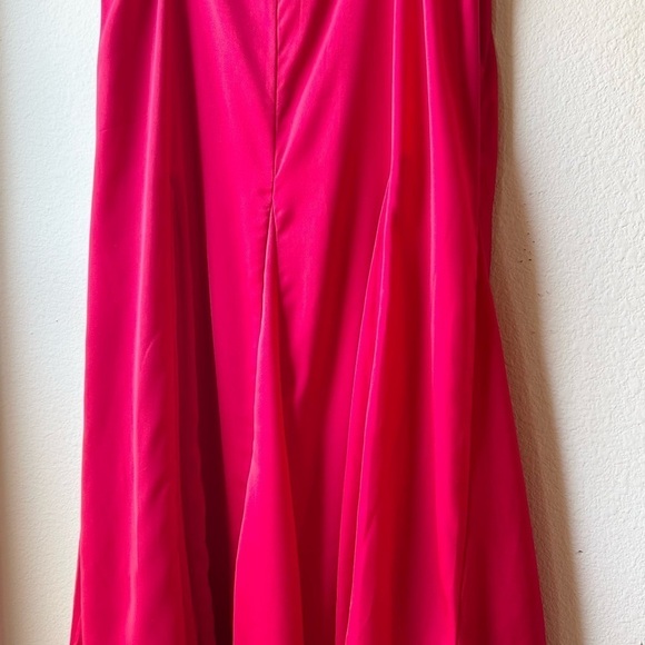 Rhode Cleo Satin Slip Dress in Lipstick Red Sz L - Picture 10 of 14